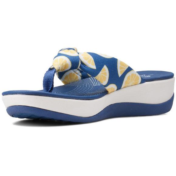 Cloudsteppers by Clarks Womens Arla Glison Navy Thong Sandals Shoes NWT - Picture 2 of 3